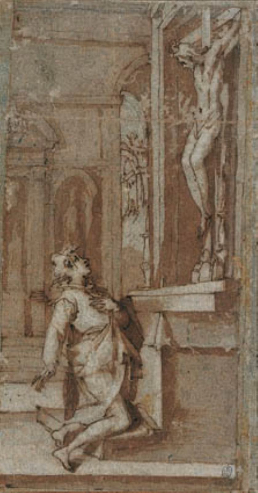 Cristo in croce a San Miniato china il capo verso San Giovanni Gualberto - Statens Museum for Kunst, Copenaghen